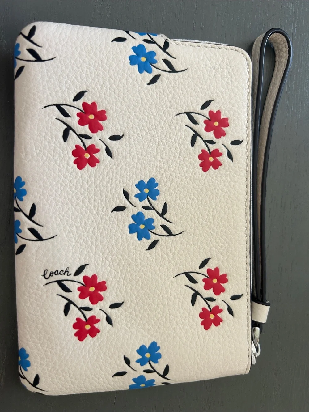 Coach floral wristlet